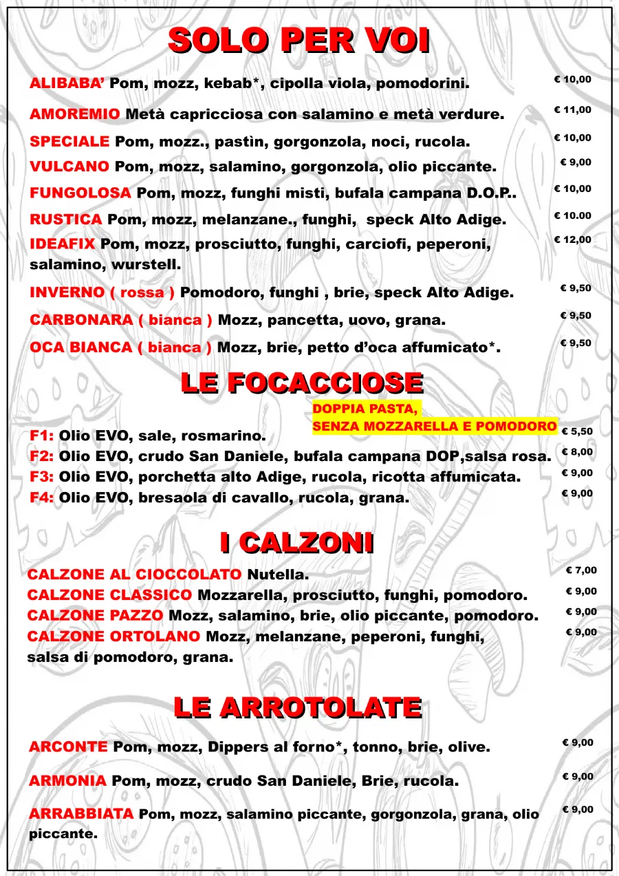 Listino online : Nuovo listino Pizzaidea Ceggia